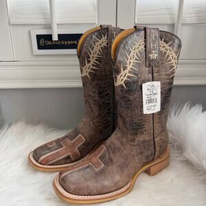 New Tin Haul Women’s Boots My Savior With Bible Verse Sole Size 7